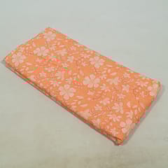 Peach Colour Cotton Cambric Printed Fabric