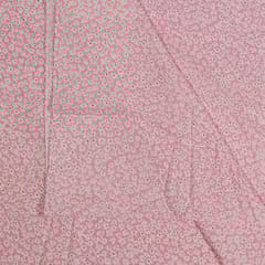 Pink Colour Cotton Cambric Printed Fabric