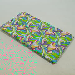 White with multi Colour Cotton Cambric Printed Fabric