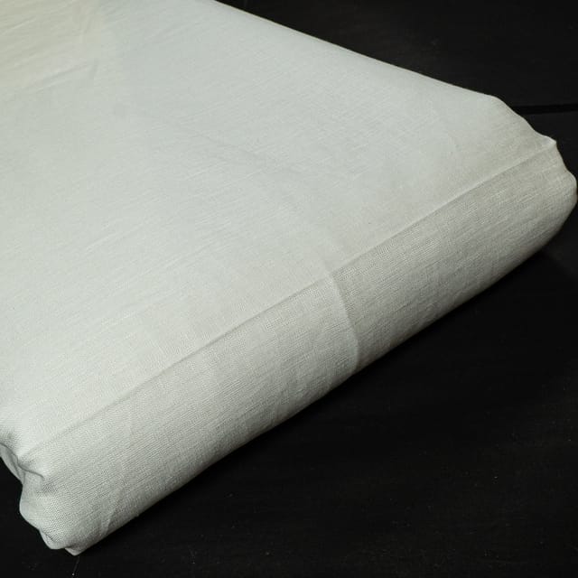 White Colour Pure Linen 40 lea fabric