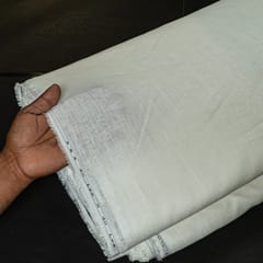 White Colour Pure Linen 40 lea fabric