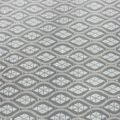 White dyeable georgette embroidery fabric