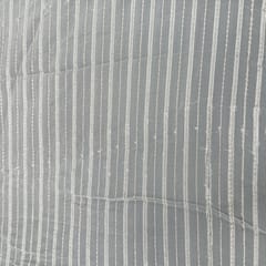 White dyeable georgette embroidery fabric