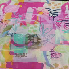 Poly Linen Printed fabric