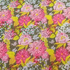 Poly Linen Printed fabric