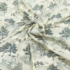 Linen Digital Printed fabric