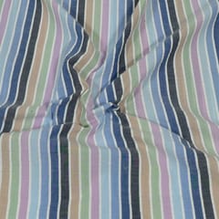 Blue Colour Cotton Digital Printed Fabric