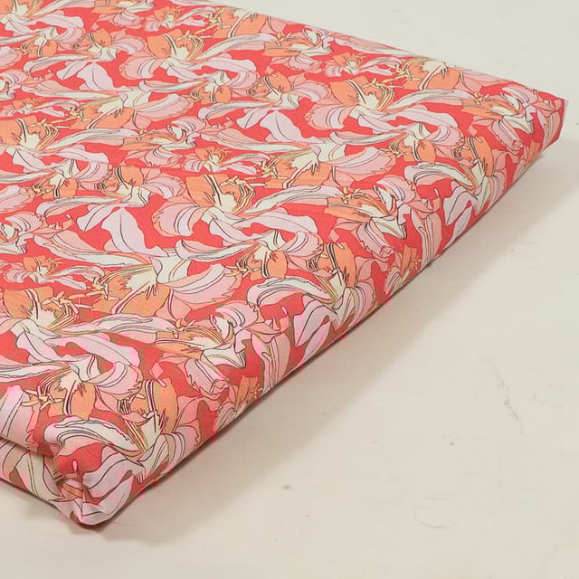 Gajree Colour Lawn Cotton Digital Printed Fabric