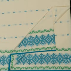 Sky Blue Colour Jamdani Cotton Fabric