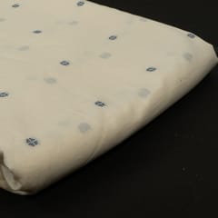 Blue Colour Jamdani Cotton Fabric