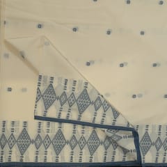 Blue Colour Jamdani Cotton Fabric