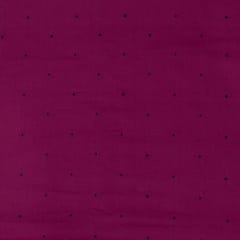 Wine Colour Cotton Dobby Jacquard Fabric