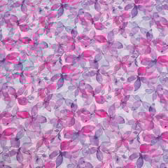 Multi Colour Cotton Chikan Floral Printed Fabric