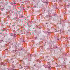Multi Colour Cotton Chikan Floral Printed Fabric