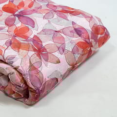 Multi Colour Cotton Chikan Floral Printed Fabric