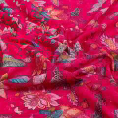 Rani Colour Cotton Chikan Floral Printed Fabric