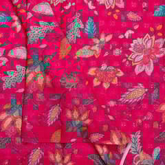 Rani Colour Cotton Chikan Floral Printed Fabric