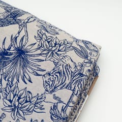 Blue Color Cotton Jacquard Fabric