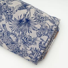 Blue Color Cotton Jacquard Fabric