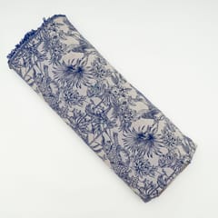 Blue Color Cotton Jacquard Fabric