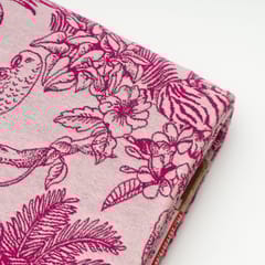 Pink Colour Cotton Jacquard Fabric