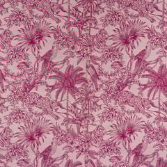 Pink Colour Cotton Jacquard Fabric