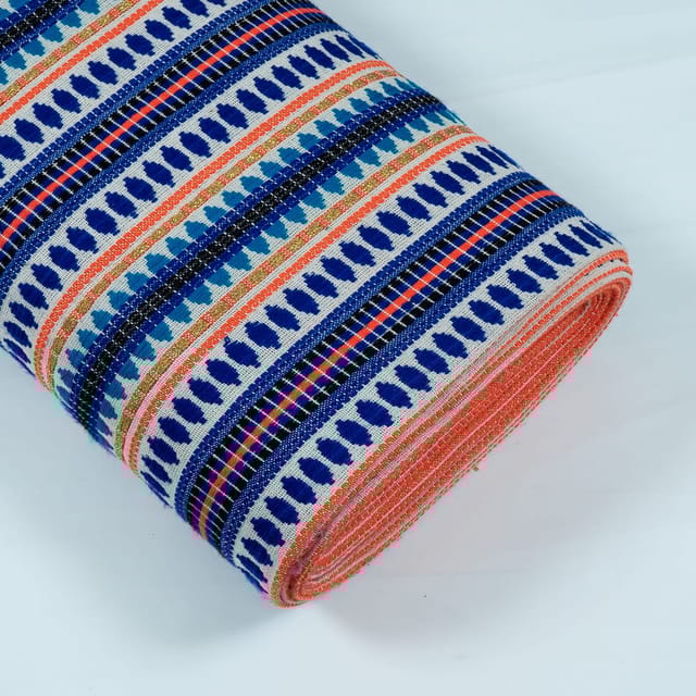 BLUE JACQUARD fabric