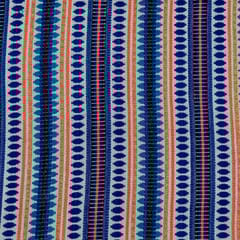 BLUE JACQUARD fabric