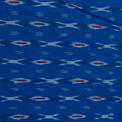 Blue with White Ikat Fabric