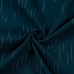Teal Blue with White Ikat Fabric