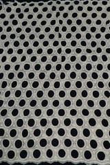 Black Colour Cotton Cutwork Embroidered Fabric