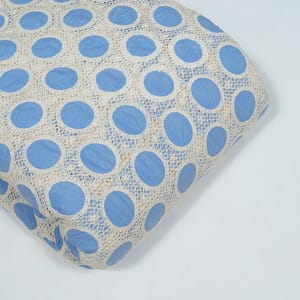 Blue Color Cotton Cutwork Embroidered Fabric