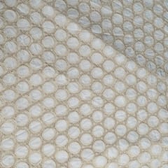 White Colour Cotton Cutwork Embroidered Fabric