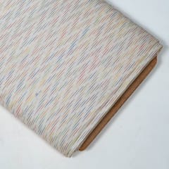 White Colour Cotton Jacquard Fabric