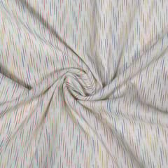 White Colour Cotton Jacquard Fabric