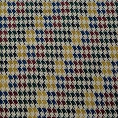 Multi Colour Poly Cotton Jacquard Fabric