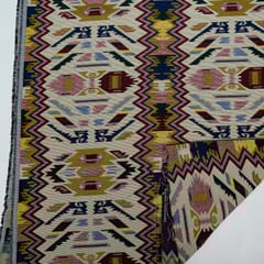 Mustard Colour Poly Cotton Jacquard Fabric
