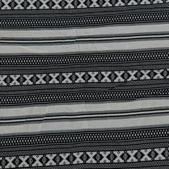 Black Colour Poly Cotton Jacquard Fabric