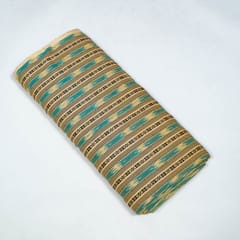 Blue Colour Cotton Dobby Ikat Fabric