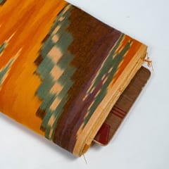 Multi Colour Cotton Ikat Fabric