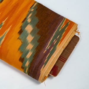 Multi Color Cotton Ikat Fabric