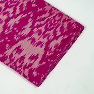Majenta Color Cotton Ikat Fabric
