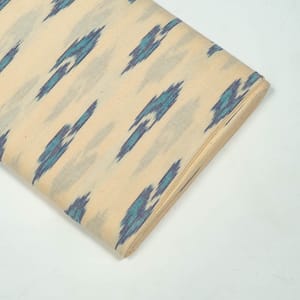Cream Color Cotton Ikat Fabric