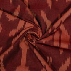 Gajree Colour Cotton Ikat Fabric