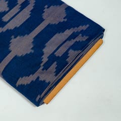 Blue Colour Cotton Ikat Fabric