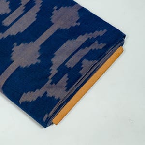 Blue Color Cotton Ikat Fabric
