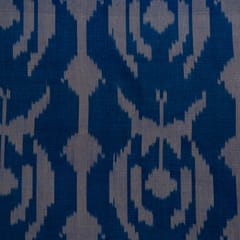 Blue Colour Cotton Ikat Fabric