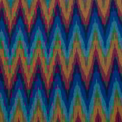 Multi Colour Cotton Ikat Fabric