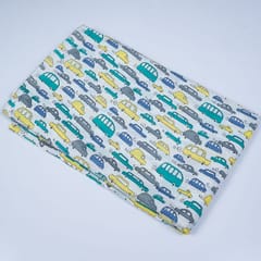 White Colour Cotton Printed Fabric (1.70Meter Piece)