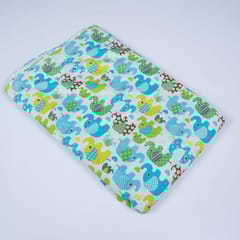 White Colour Cotton Printed Fabric (1.20Meter Piece)